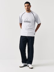 adidas Grey 100% Cotton Badge Of Sport T-Shirt - Image 2 of 6
