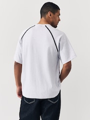 adidas Grey 100% Cotton Badge Of Sport T-Shirt - Image 3 of 6