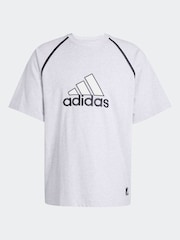 adidas Grey 100% Cotton Badge Of Sport T-Shirt - Image 6 of 6