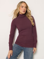 Long Tall Sally Red Roll Neck Jumper - Image 1 of 5