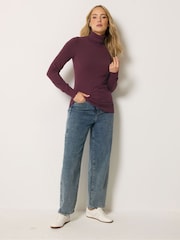 Long Tall Sally Red Roll Neck Jumper - Image 3 of 5
