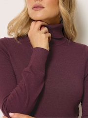 Long Tall Sally Red Roll Neck Jumper - Image 4 of 5