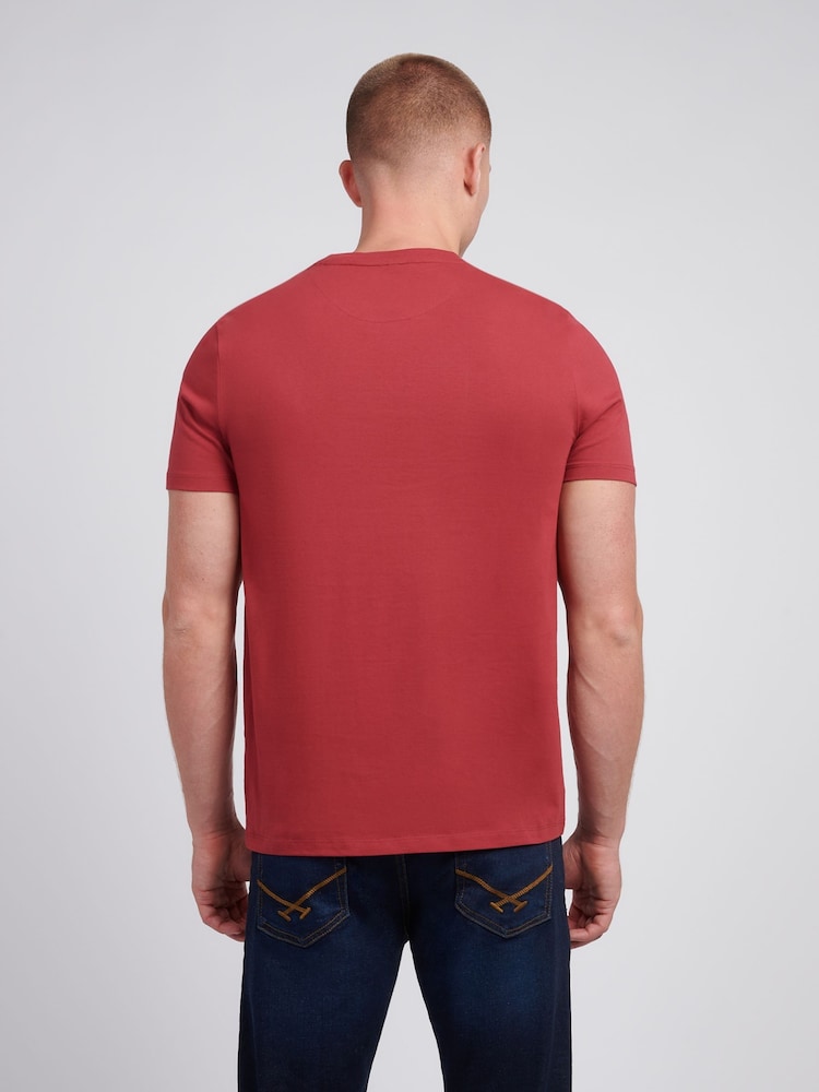 U.S. Polo Assn Red U.S. Polo Assn. Mens Signature 100% Cotton Arch Print White T-Shirt - Image 4 of 4