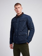 U.S. Polo Assn Blue U.S. Polo Assn. Mens Diamond Quilted Funnel Black Jacket - Image 1 of 10