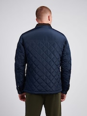 U.S. Polo Assn Blue U.S. Polo Assn. Mens Diamond Quilted Funnel Black Jacket - Image 4 of 10