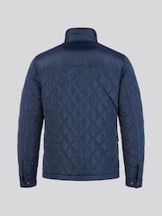 U.S. Polo Assn Blue U.S. Polo Assn. Mens Diamond Quilted Funnel Black Jacket - Image 8 of 10
