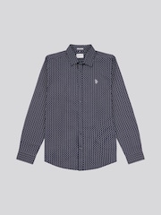 U.S. Polo Assn. Mens Blue Printed Shirt - Image 1 of 4