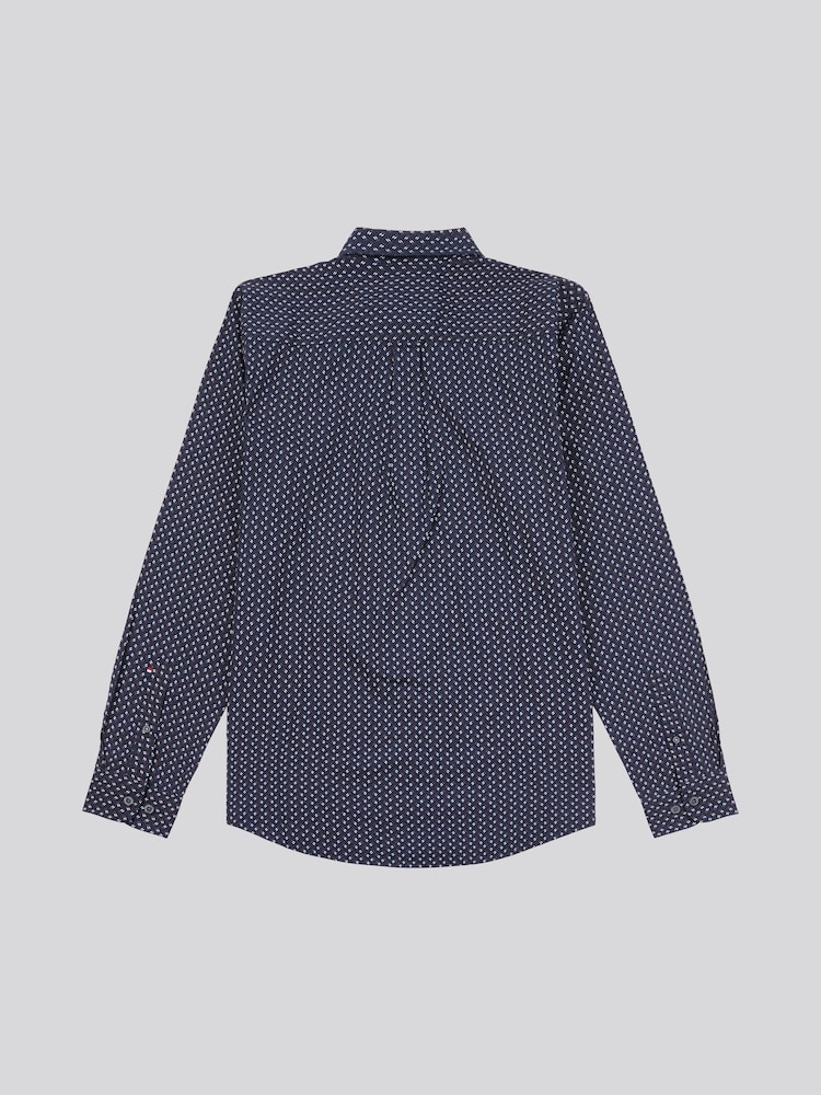 U.S. Polo Assn. Mens Blue Printed Shirt - Image 2 of 4