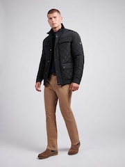 U.S. Polo Assn Black U.S. Polo Assn. Mens Diamond Quilted Funnel Black Jacket - Image 3 of 11