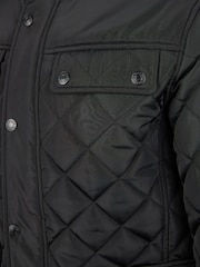 U.S. Polo Assn Black U.S. Polo Assn. Mens Diamond Quilted Funnel Black Jacket - Image 6 of 11