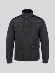U.S. Polo Assn Black U.S. Polo Assn. Mens Diamond Quilted Funnel Black Jacket - Image 7 of 11
