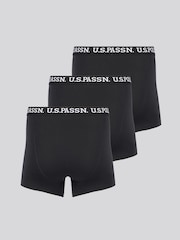 U.S. Polo Assn Mens Black Boxer Shorts 3 Pack - Imagen 3 de 9