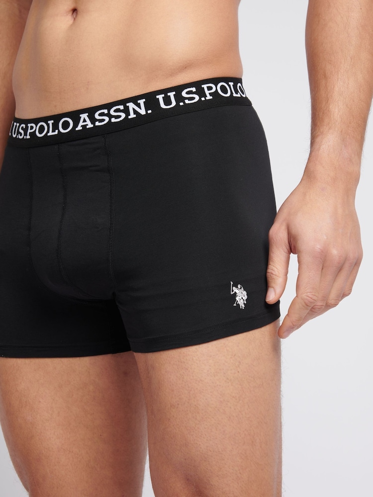 U.S. Polo Assn Mens Black Boxer Shorts 3 Pack - Imagen 9 de 9
