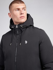 U.S. Polo Assn Black U.S. Polo Assn. Mens Smart Padded Black Jacket - Image 2 of 12