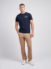 U.S. Polo Assn. Blue Mens Back Graphic 100% Cotton T-Shirt - Image 3 of 8