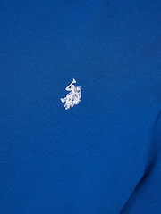 U.S. Polo Assn. Dark Blue Mens Regular Fit Double Horsemen 100% Cotton T-Shirt - Image 8 of 9