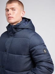 U.S. Polo Assn. Blue Mens Textured Winter Puffer Jacket - Image 2 of 12