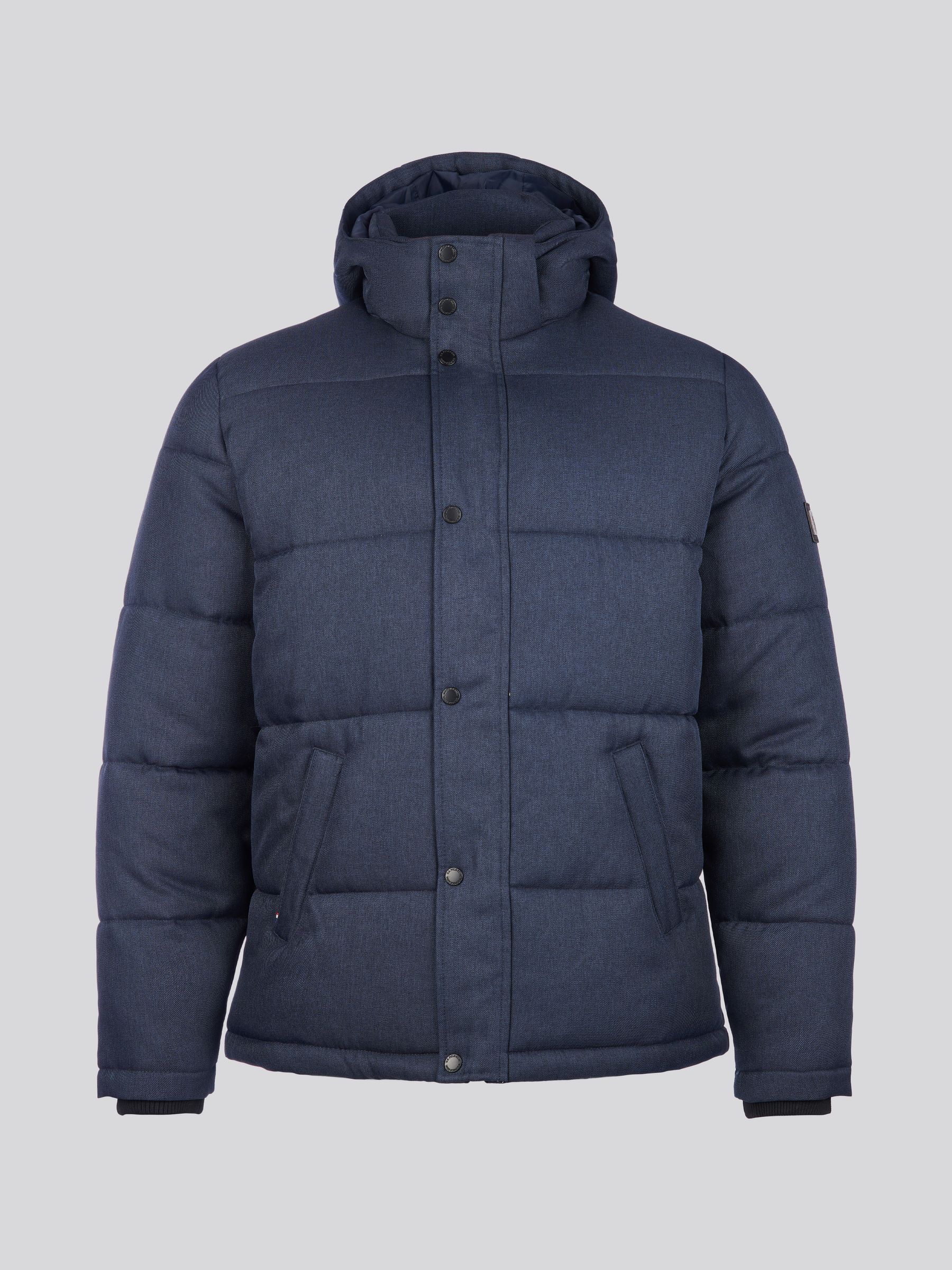 Buy U.S. Polo Assn. Blue Mens Textured Winter Puffer Jacket