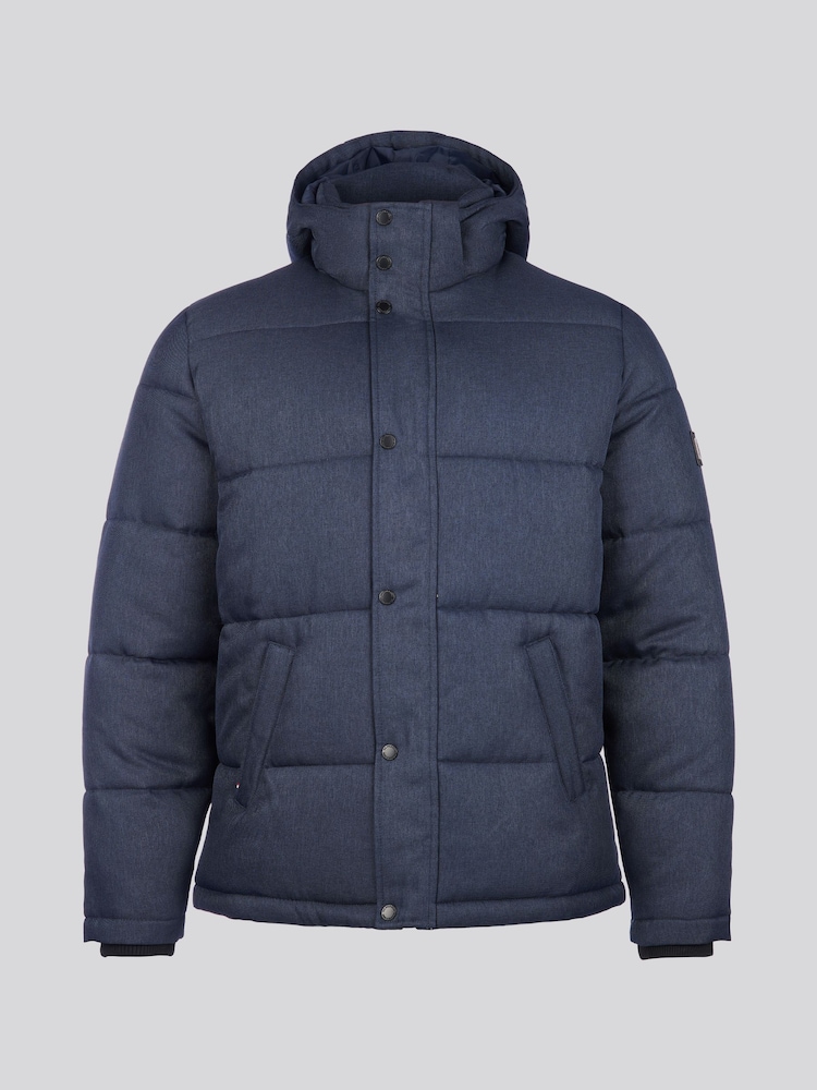 U.S. Polo Assn. Blue Mens Textured Winter Puffer Jacket - Image 7 of 12