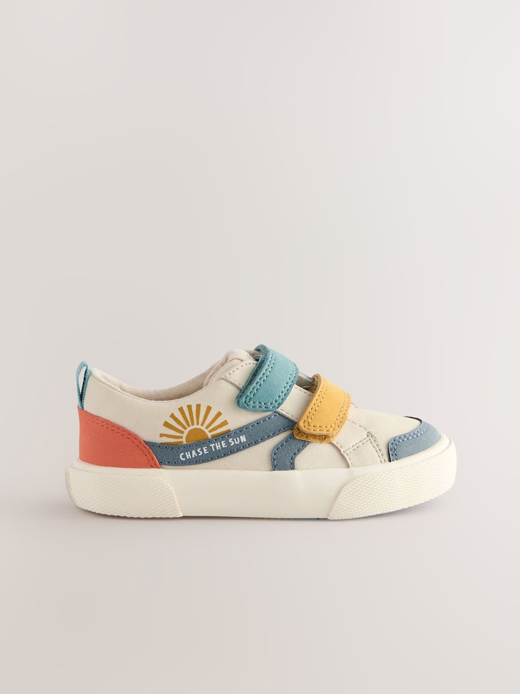 Neutral Colour Block Touch Fastening Trainers - Image 2 of 5 Neutral Colour Block Touch Fastening Trainers - Image 2 of 5