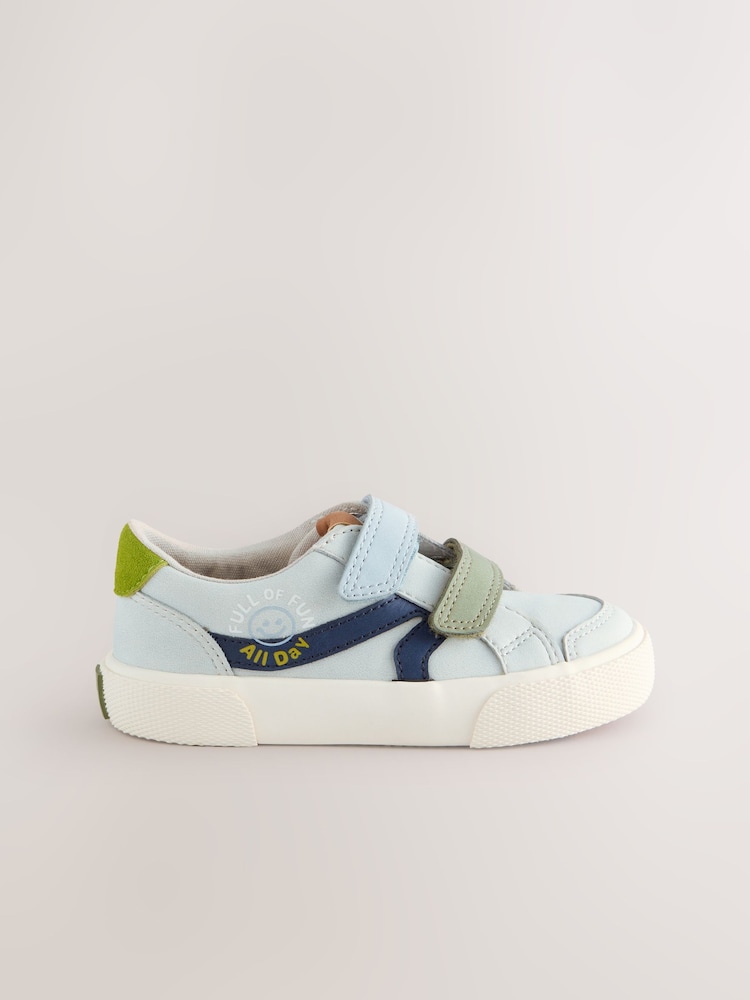 Blue Colour Block Touch Fastening Trainers - Image 2 of 5