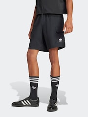 Negro - adidas Originals Trefoil Essentials Woven Cargo Shorts - Imagen 1 de 6