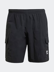 Negro - adidas Originals Trefoil Essentials Woven Cargo Shorts - Imagen 6 de 6