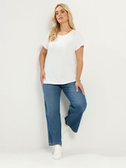 Yours Curve Purple Core Short Sleeve T-Shirts 3 Pack - Image 6 of 7