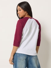 PixieGirl Petite Red Raglan T-Shirt - Image 3 of 6