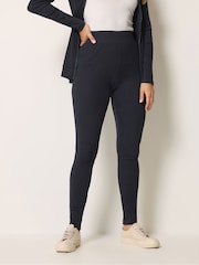 Long Tall Sally Blue Robbed Pocket Leggings - Image 2 of 6