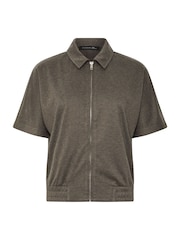 PixieGirl Petite Brown Brushed Short Sleeve Jacket - Image 5 of 6