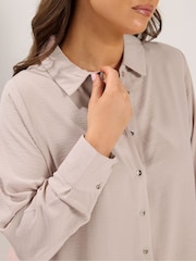 Yours Curve Pink Long Sleeve Relaxed Shirt - Image 4 of 5