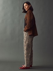 Tiger Print Straight Leg 100% Cotton Jeans - Image 4 of 8