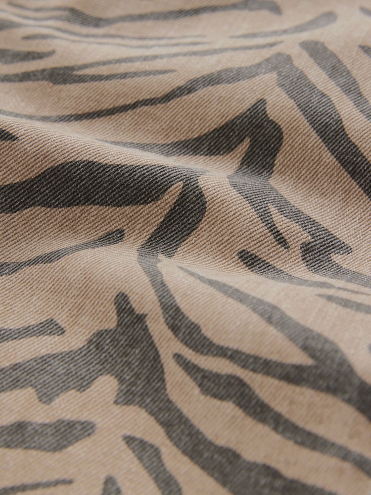 Tiger Print Straight Leg 100% Cotton Jeans - Image 8 of 8