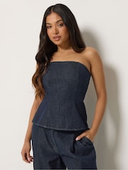 PixieGirl Petite Blue Bandeau Top - Image 1 of 6