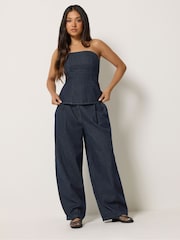 PixieGirl Petite Blue Bandeau Top - Image 2 of 6