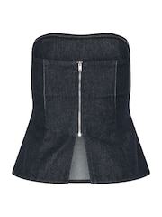 PixieGirl Petite Blue Bandeau Top - Image 6 of 6