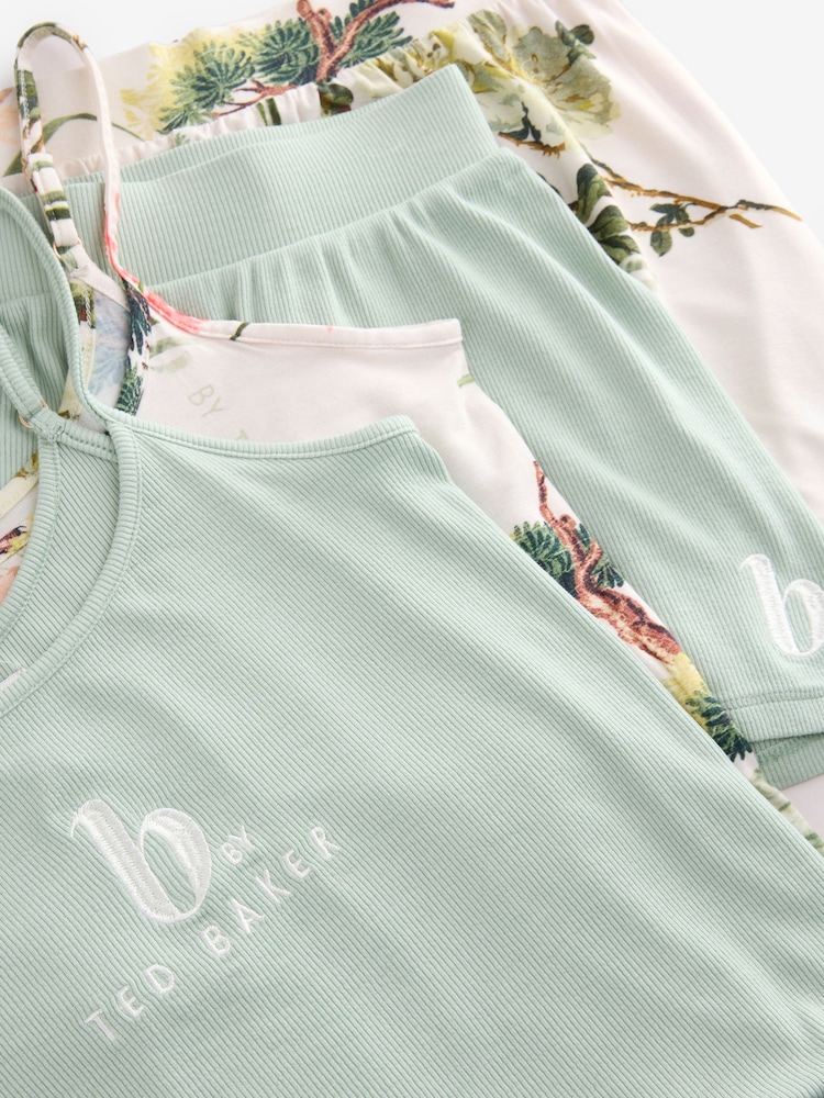 B by Ted Baker Green/ Leopard Botanical Viscose Shorts Set 2 Pack - Bild 17 von 17 B by Ted Baker Green/ Leopard Botanical Viscose Shorts Set 2 Pack - Bild 17 von 17