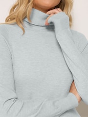 Long Tall Sally Grey Roll Neck Jumper - Image 4 of 6