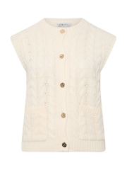 Long Tall Sally Button Detail Cable Knitted Jumper Vest - Bild 5 von 6