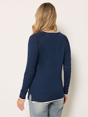 Long Tall Sally Blue Double Hem Jumper - Image 2 of 5