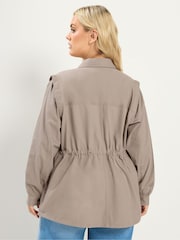 Yours Curve Natural Carpenter Jacket - Image 3 of 6