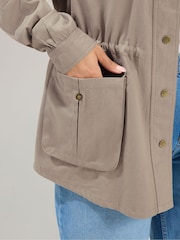 Yours Curve Natural Carpenter Jacket - Image 4 of 6