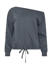 PixieGirl Petite Blue Off Shoulder Sweatshirt - Image 5 of 6