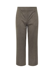 PixieGirl Petite Brown Brushed Pintuck Wide Leg Trousers - Image 5 of 6