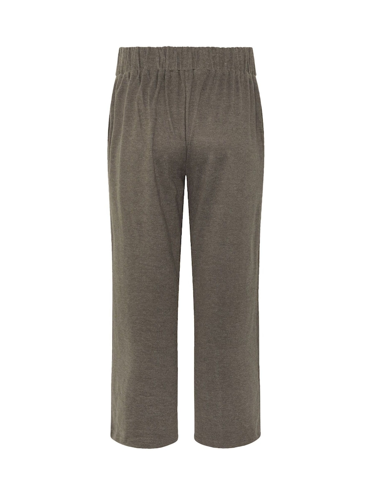 PixieGirl Petite Brown Brushed Pintuck Wide Leg Trousers - Image 6 of 6