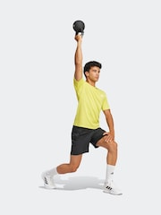 adidas Yellow Train Essentials Training T-Shirt - Image 3 of 6