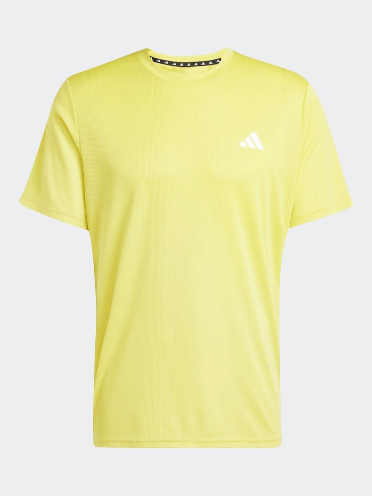 adidas Yellow Train Essentials Training T-Shirt - Image 6 of 6