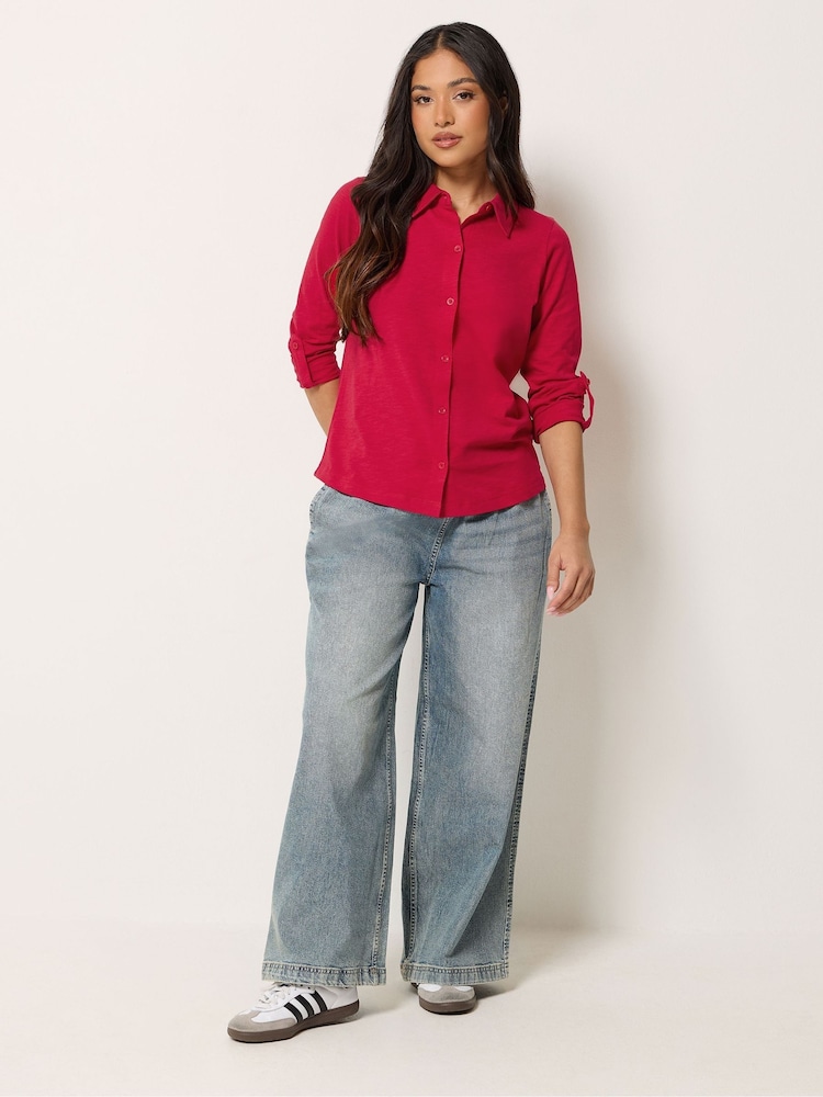 PixieGirl Petite Red Button Cotton Shirt - Image 2 of 6 PixieGirl Petite Red Button Cotton Shirt - Image 2 of 6