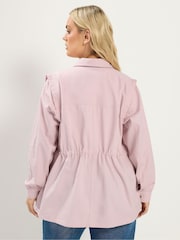 Yours Curve Pink Carpenter Jacket - Image 4 of 7
